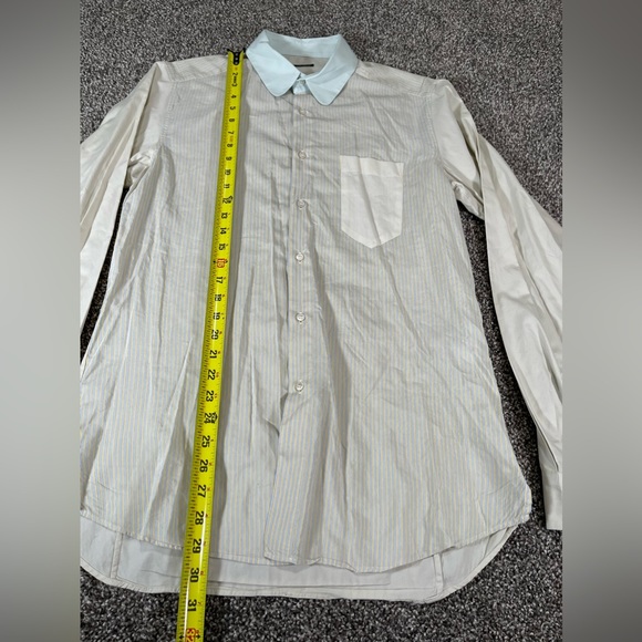Miu Miu Mens Size Medium 42/16.5 Button Up Shirt Round Collar Cotton Cupro Blend - Picture 10 of 14